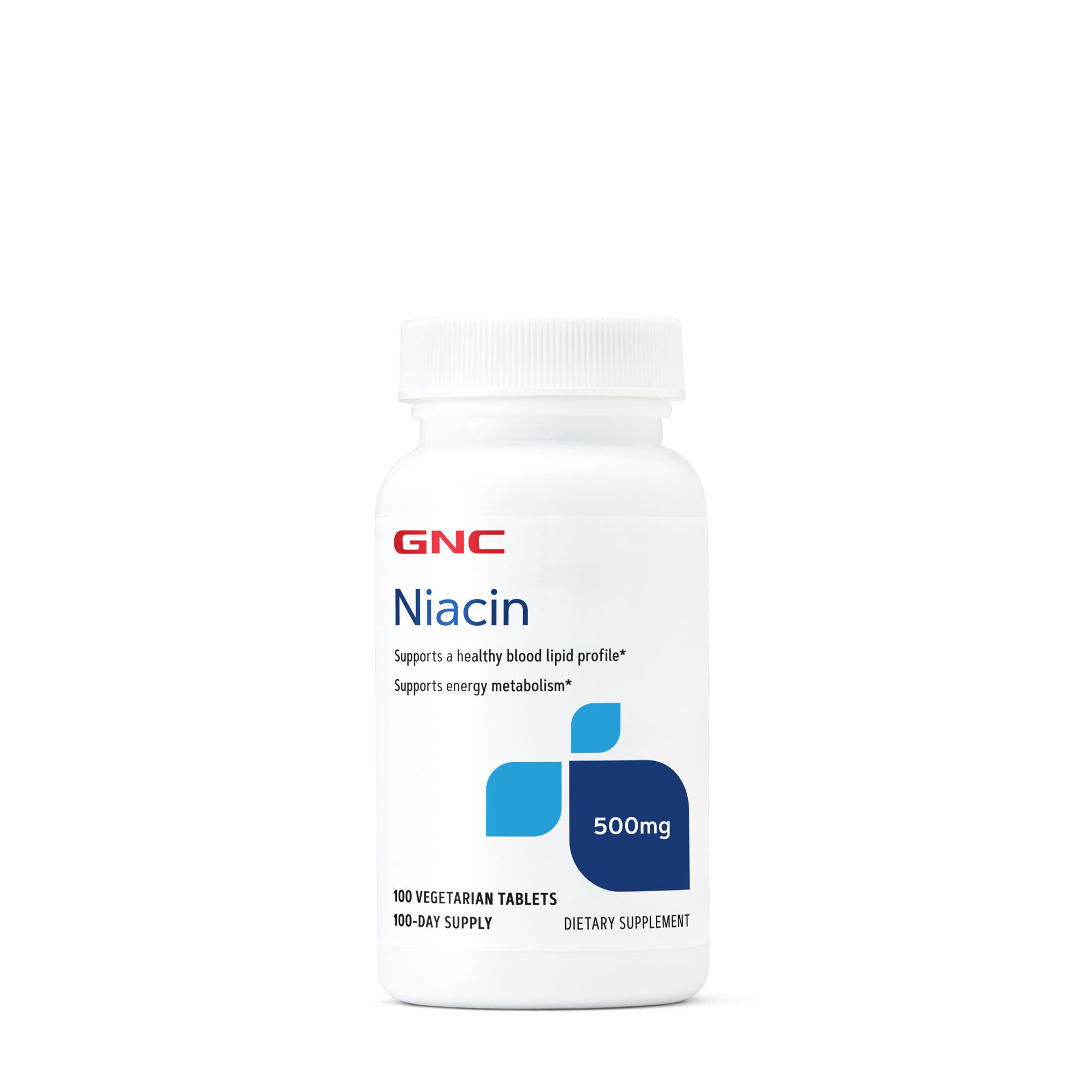 Niacin 500 mg - 100 Vegetarian Tablets (100 Servings) | GNC